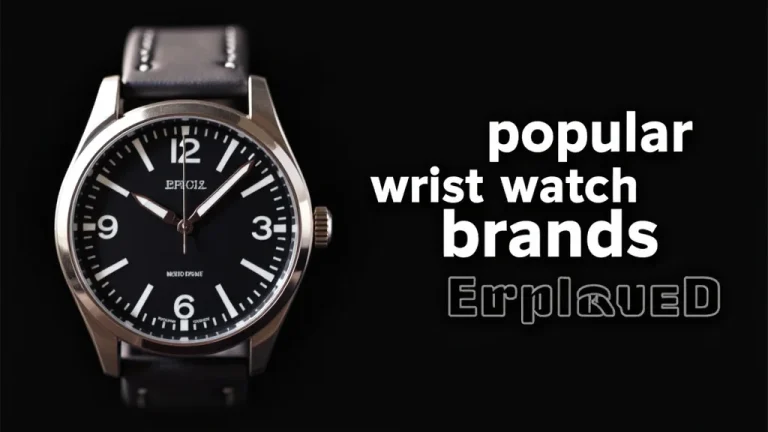 The image shows a curated collection of stylish wristwatches, explaining popular brands.